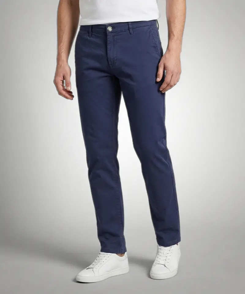 Garment-Dyed Modern-Fit Chino Pants – Marine Blue 1
