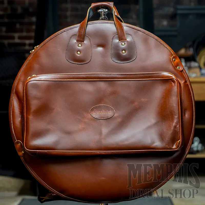 Glenn Cronkhite 24-Inch Leather Cymbal Bag – Canyon Sunrise Colorway 1