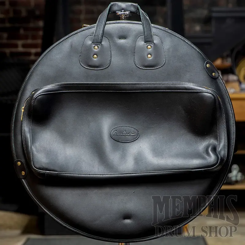 Glenn Cronkhite 24-Inch Leather Cymbal Bag – Smooth Black Finish 1