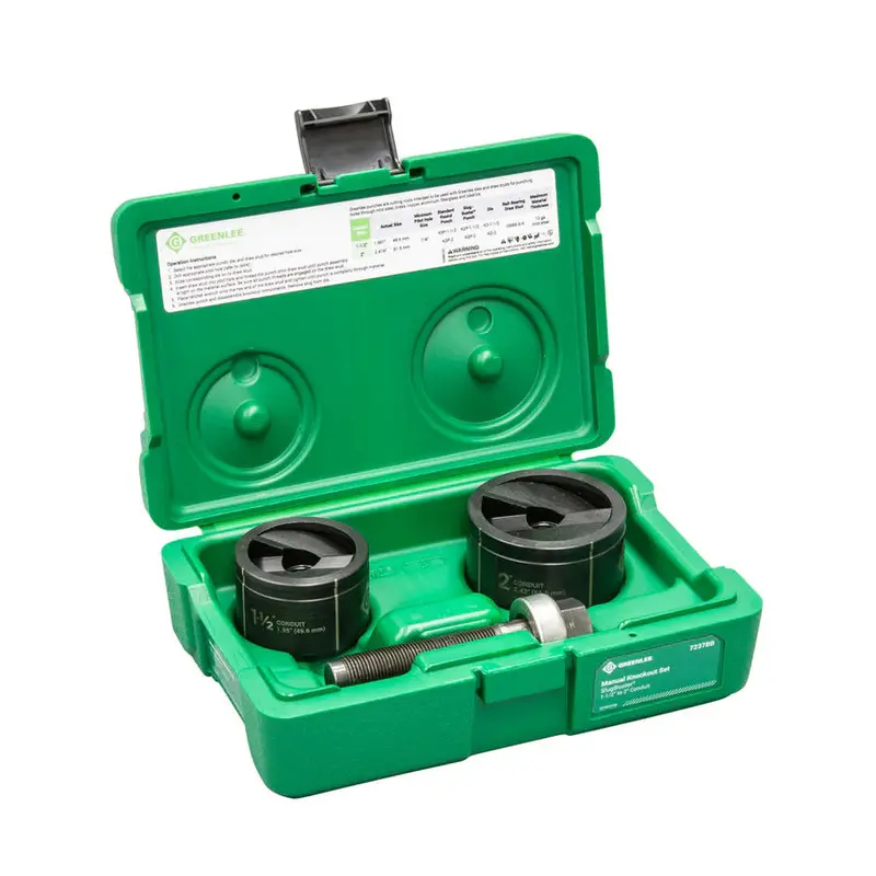 Greenlee 7237Bb Slug-Buster Knockout Set: 1-1/2" To 2" Manual Kit 1