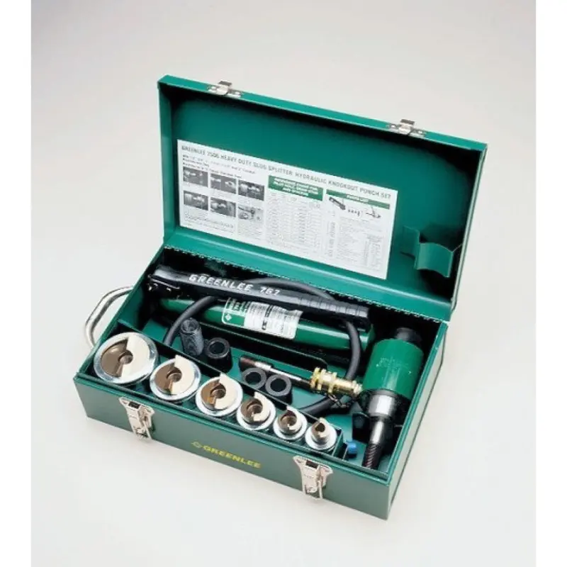 Greenlee 7506 Hydraulic Knockout Punch Kit With Interchangeable Dies 1
