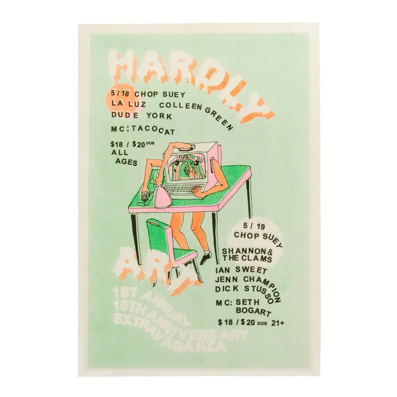 Hardly Art 10-Year Anniversary Show Poster – Collectible Print 1