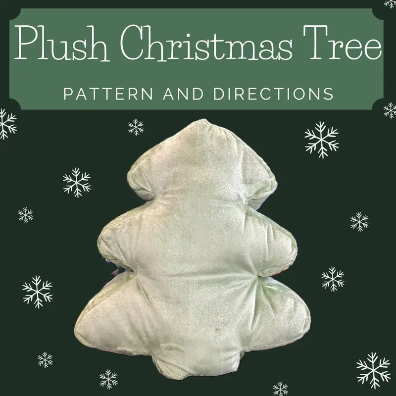 Holiday-Themed Christmas Tree Pillow Sewing Pattern 1