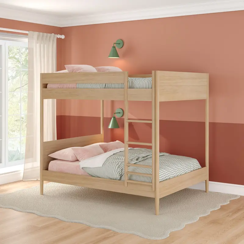 Hudson Full-Over-Full Bunk Bed – Sturdy Metal & Wood Frame 1