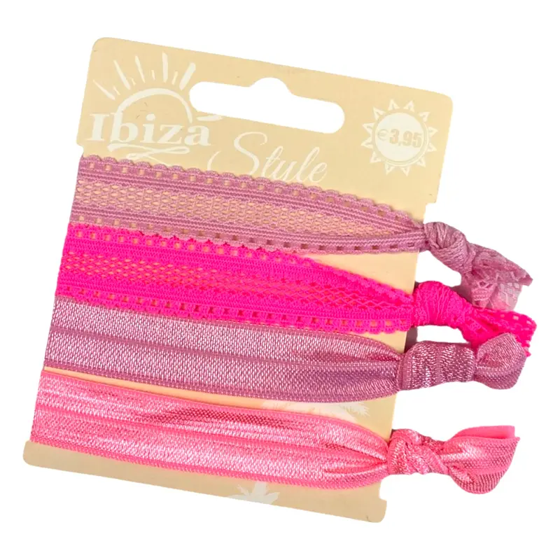 Ibiza-Inspired Hair Tie – Rose Floral Lace 1