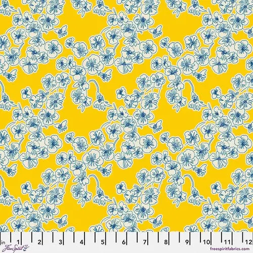 Island Blooms Sunshine Yellow Design 1