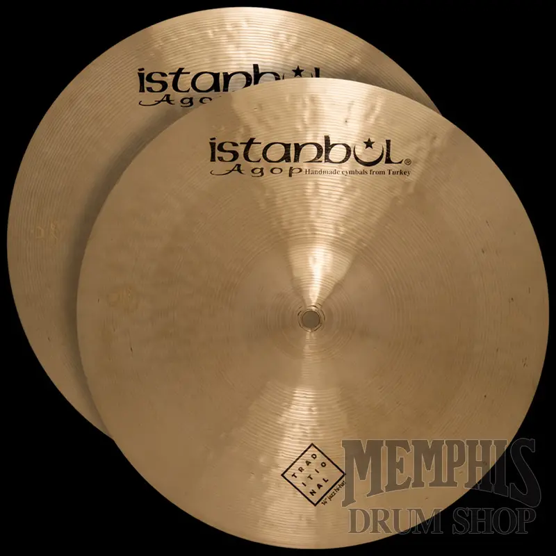 Istanbul Agop 14" Traditional Jazz Hi-Hats – Handcrafted, Warm, And Expressive Vintage Pair 1