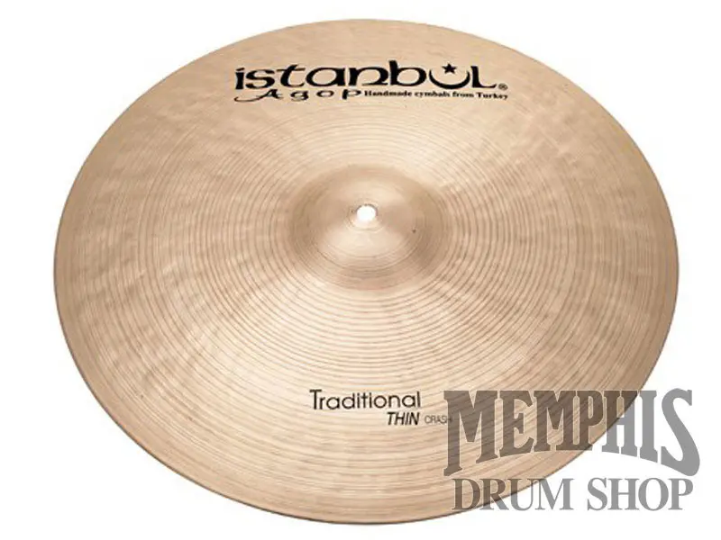 Istanbul Agop 17" Traditional Thin Crash Cymbal – Fast, Responsive Attack 1