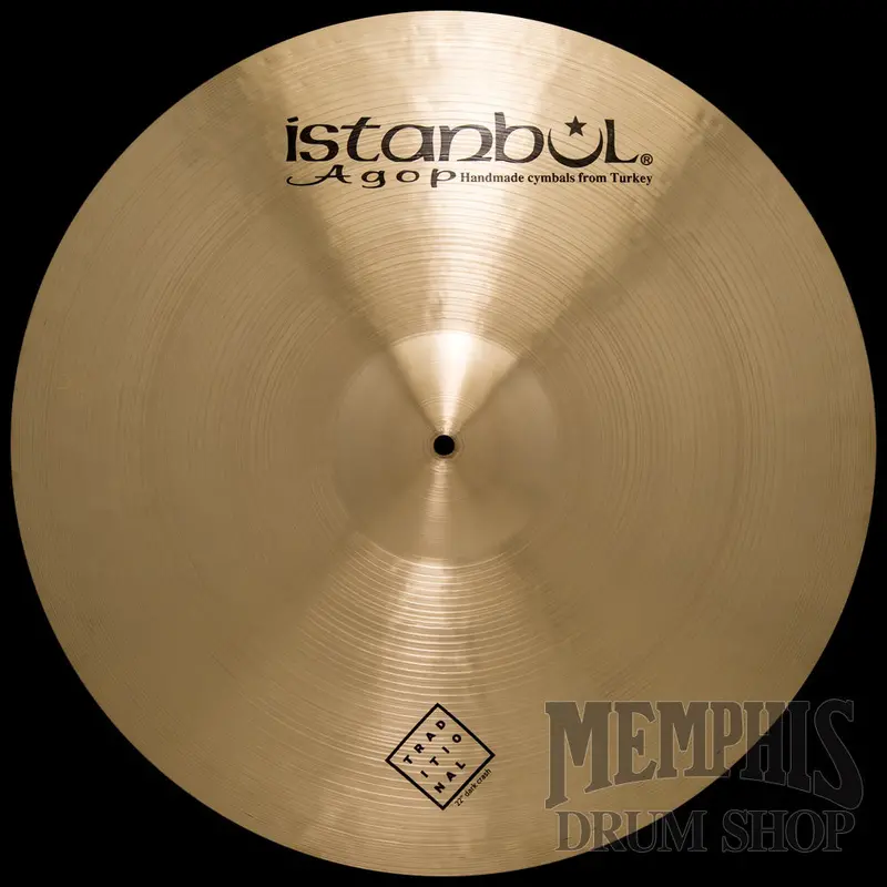 Istanbul Agop 22" Traditional Dark Crash Cymbal – Deep, Smoky Crash With Minimal Overtones 1
