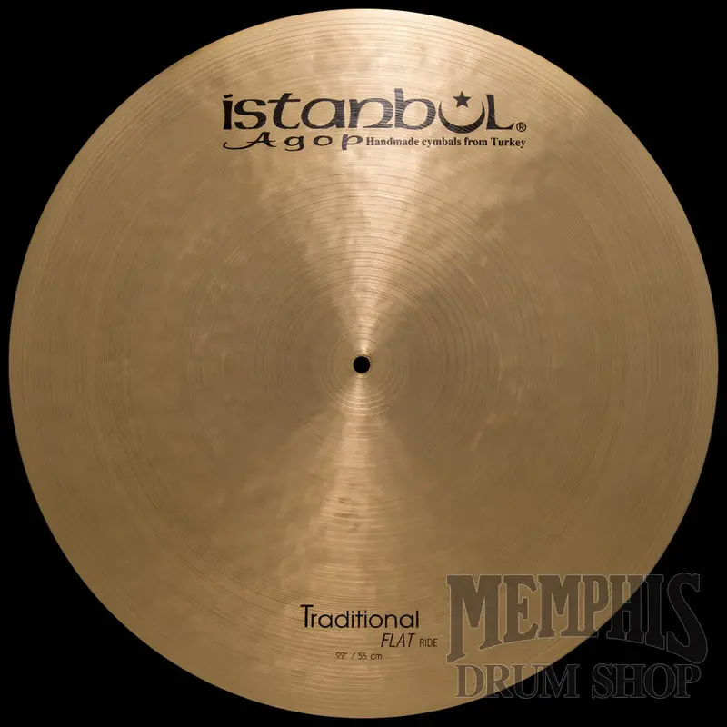 Istanbul Agop 22" Traditional Flat Ride Cymbal – Dry, Controlled Ride Sound 1