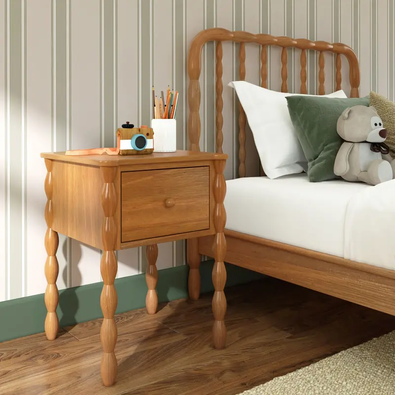 Jenny Compact Nightstand With Drawer And Shelf 1