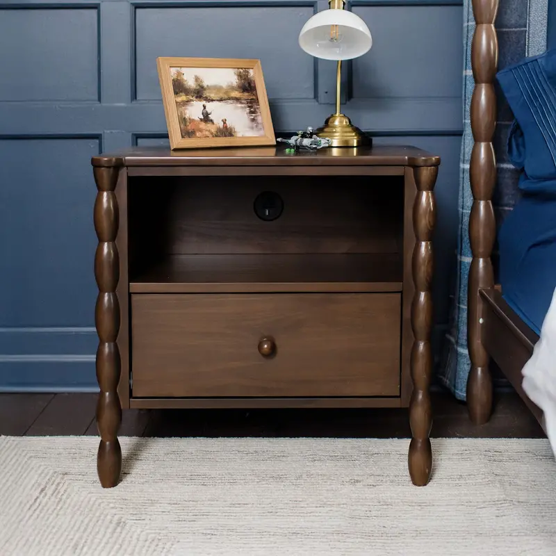 Jenny Nightstand With Usb Charging Station – Built-In Power & Sleek Silhouette 2