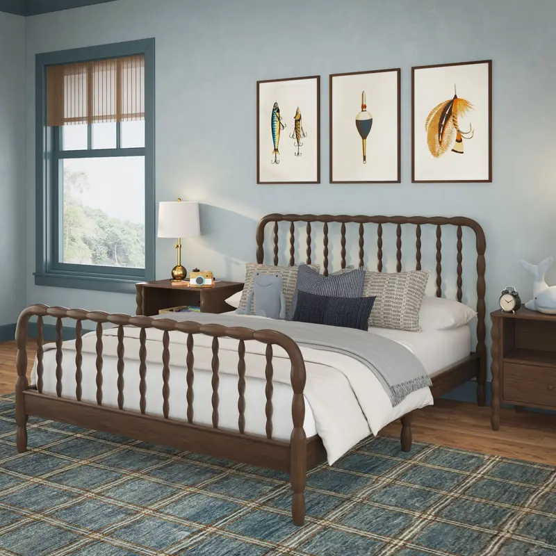 Jenny Queen Platform Bed – Low-Profile Modern Design 1