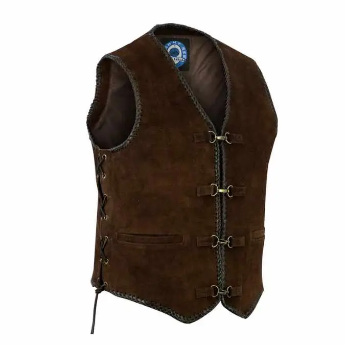 Johnny Reb Men'S Gillies Suede Vest – Casual Leather Style 1