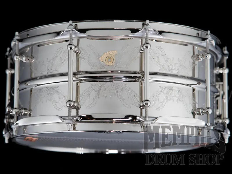 Joyful Noise 14" X 6.5" Engraved Bronze Snare – Lilly Of The Valley Design 1