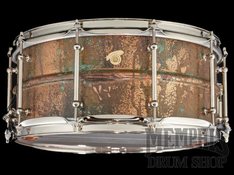 Joyful Noise Blackbird Studio Model – Copper Verdigris 14X6.5 Snare Drum 1