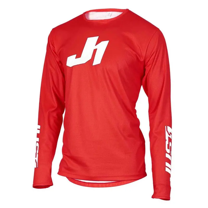 Just1 J-Essential Performance Cycling Jersey – Red Breathable Top 1