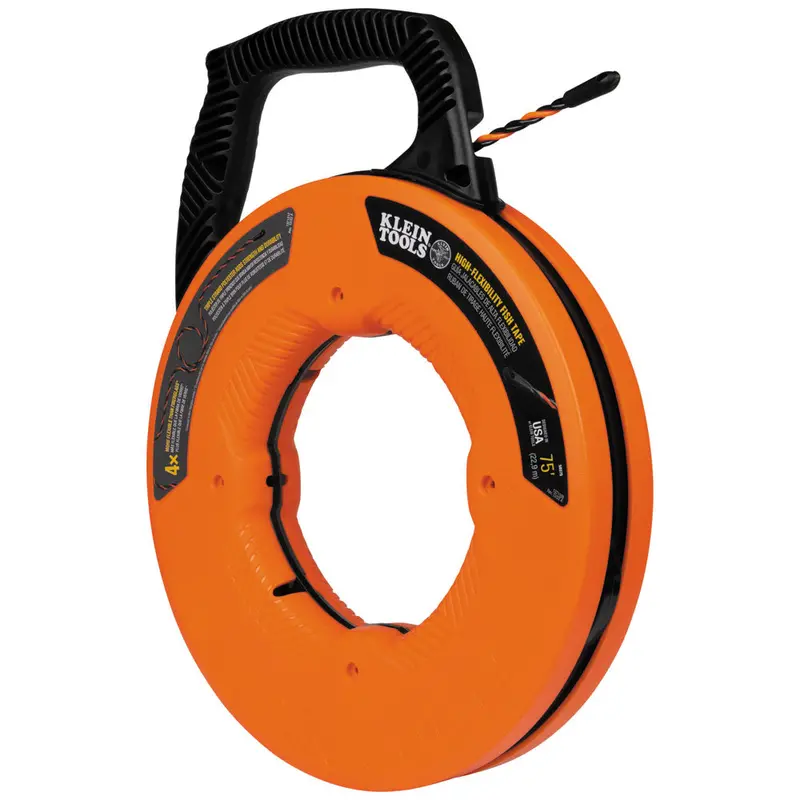Klein Tools 50375 High-Flex Polyester Fish Tape — 75-Foot For Conduit Pulling 1