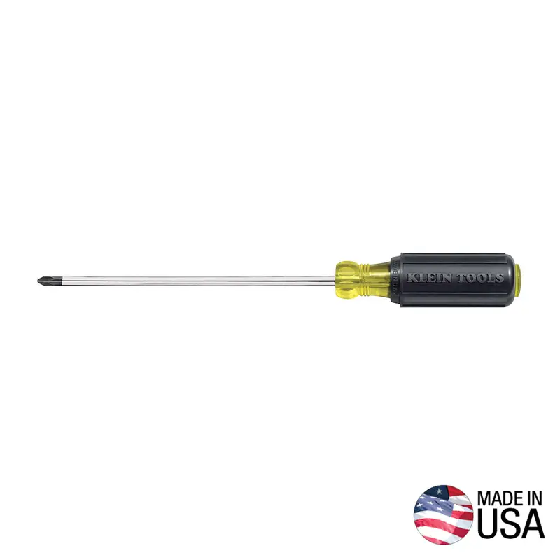Klein Tools 603-10 #2 Phillips Screwdriver — 10-Inch Round Shank With Comfort Grip 1