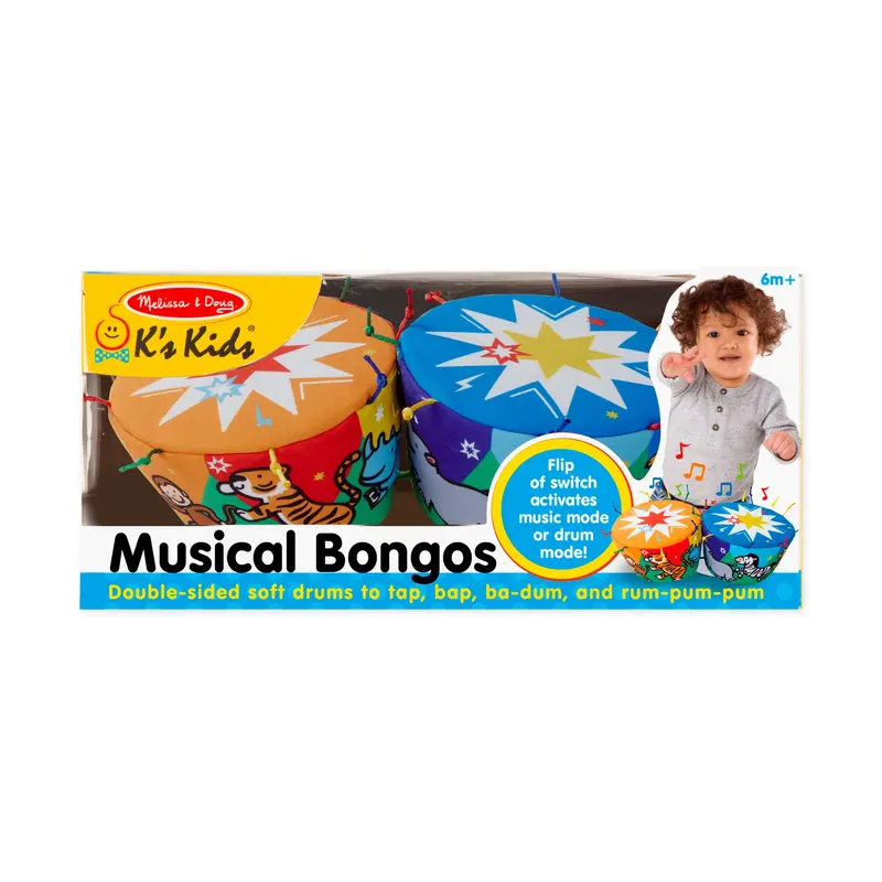 K'S Kids Musical Bongo Drum Set For Toddlers 1