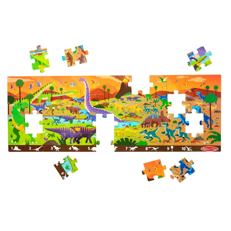 Land Of Dinosaurs Floor Puzzle – 48-Piece Prehistoric Scene Puzzle 1
