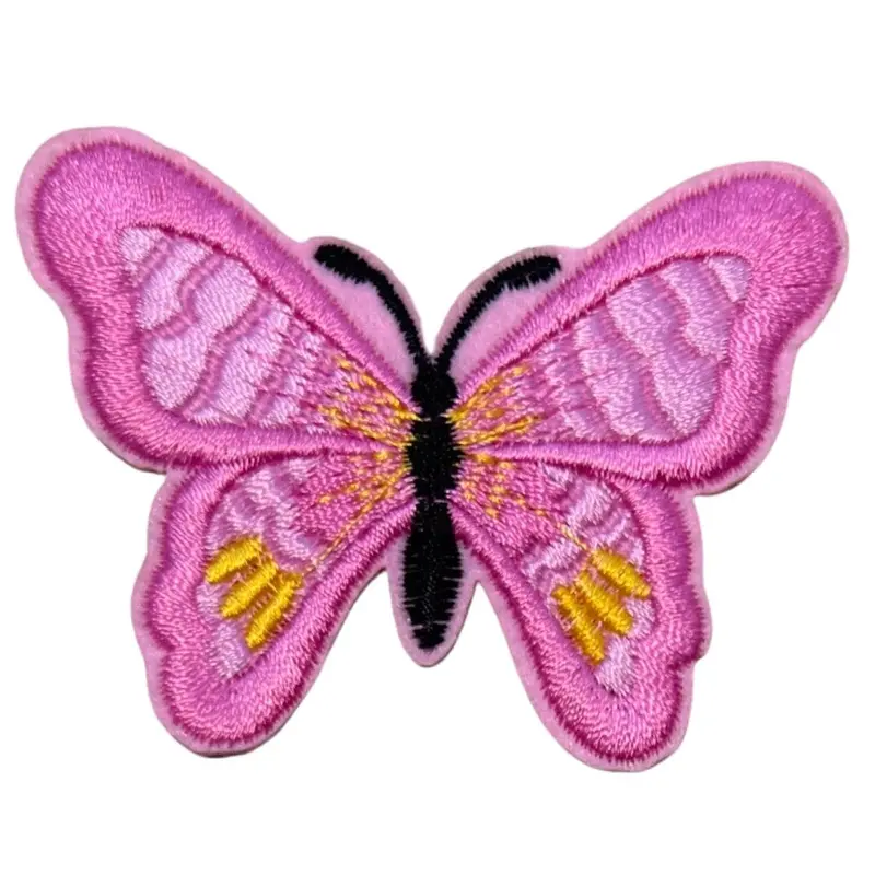 Light Pink Butterfly Iron-On Appliqué Patch 1