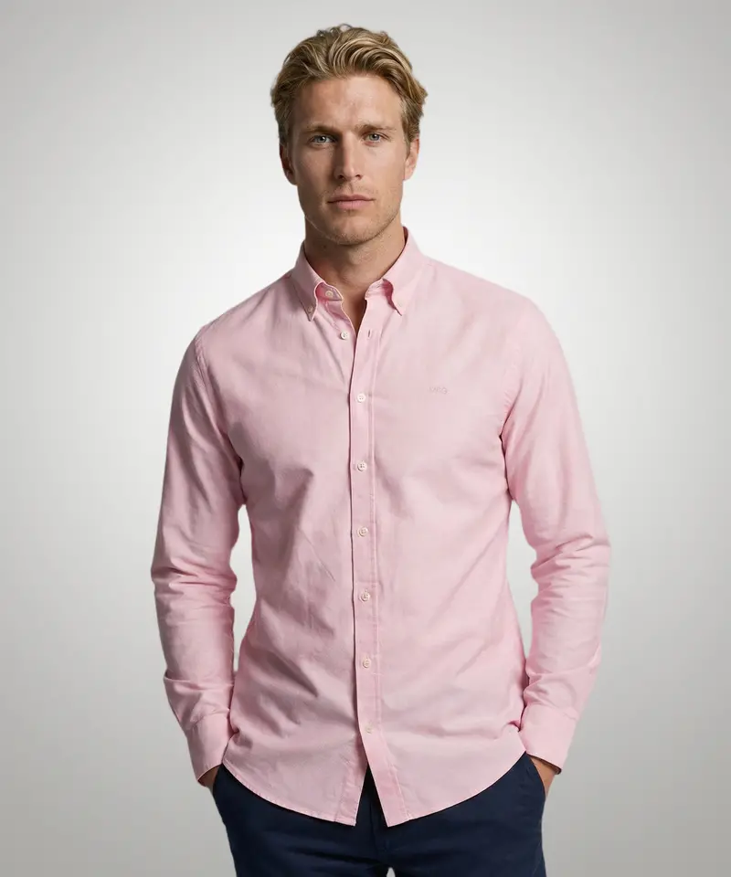 Light Pink Stretch Oxford Dress Shirt 1