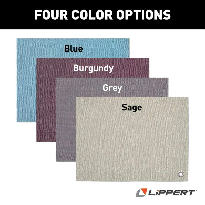 Lippert Outdoor Patio Rug – Sage Color, 6' X 9', All-Weather Synthetic Fiber 1