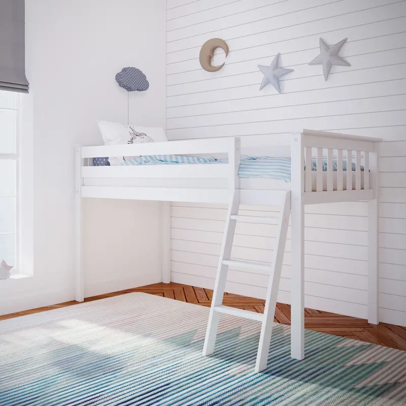 Low-Height Twin Loft Bed For Small Spaces 1