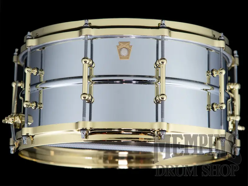 Ludwig 14X6.5 Chrome-Over-Brass Snare Drum With Tube Lugs – Brilliant, Punchy Resonance 1