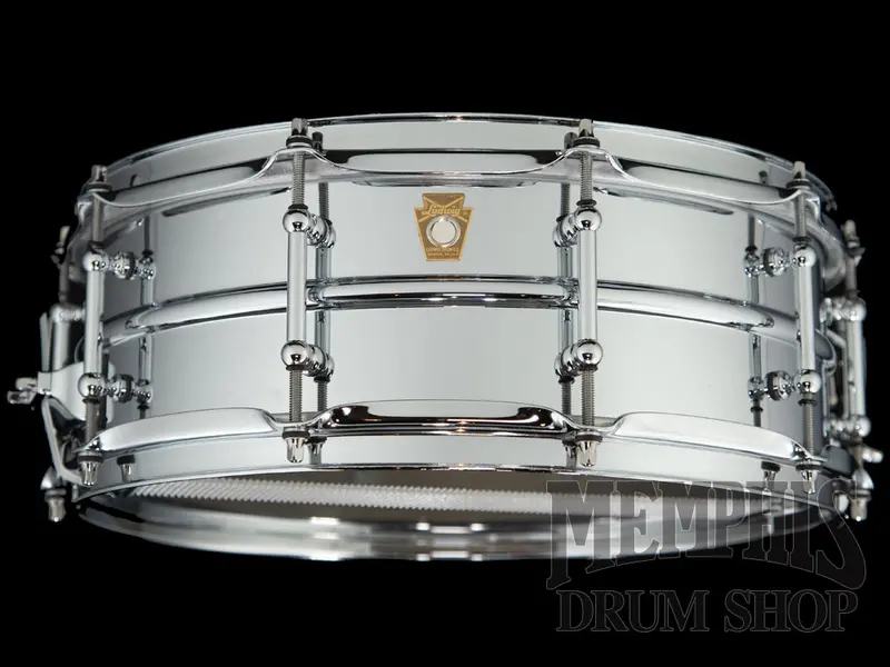 Ludwig Chrome-Over-Brass 14" X 5" Snare Drum – Tube Lug Mounting 1