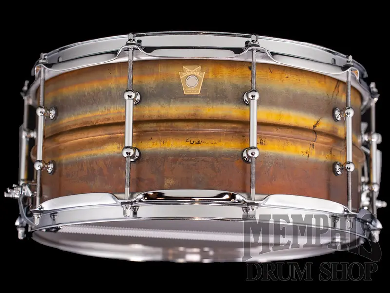 Ludwig Raw Bronze Phonic 14" X 6.5" Snare Drum – Tube Lug Construction 1