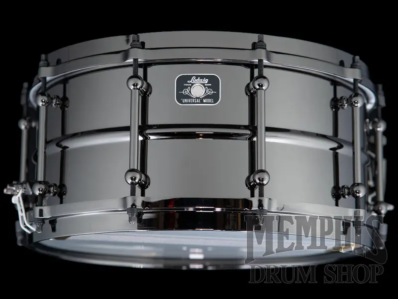 Ludwig Universal Black Brass 14" X 6.5" Snare Drum – Matte Black Hardware 1