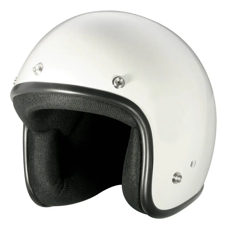 M2R 225 Gloss White Helmet – High-Shine Full-Face Protection 1