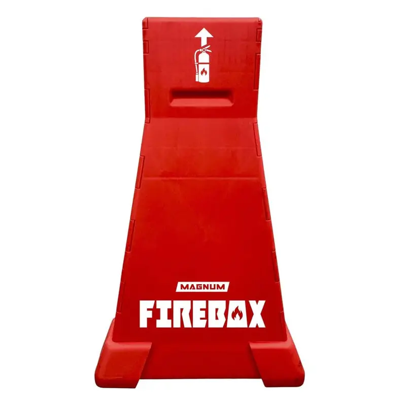 Magnum Safe-St Firebox – Portable 34" Fire Extinguisher Stand With Integrated Safety Station 1
