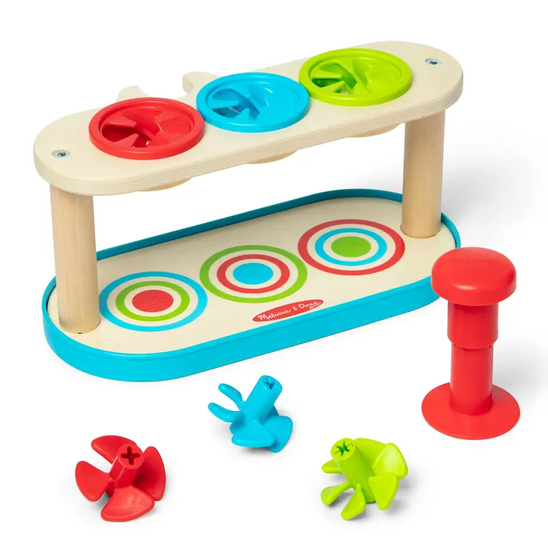 Match & Push Spinning Top Toy Set For Toddlers 1