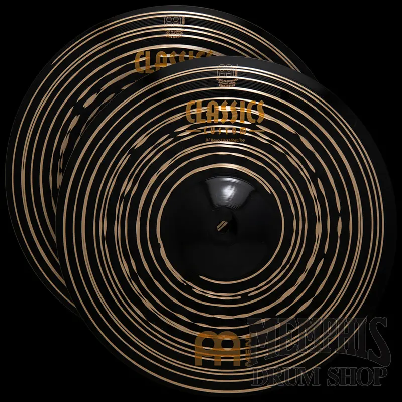 Meinl 14" Classics Custom Dark Heavy Hi-Hats – Thick, Punchy Attack 1