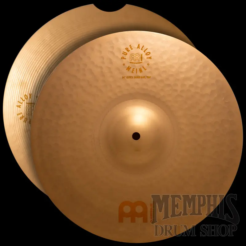 Meinl 14" Pure Alloy Quick Sand Hi-Hats – Textured, Low-Volume Studio-Friendly Pair 1