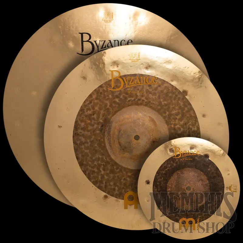 Meinl Byzance Mix Crash/Splash Bundle: 18" Dark Ultra Crash + 20" Ethereal Thin Crash + 10" Dark Ultra Splash 1