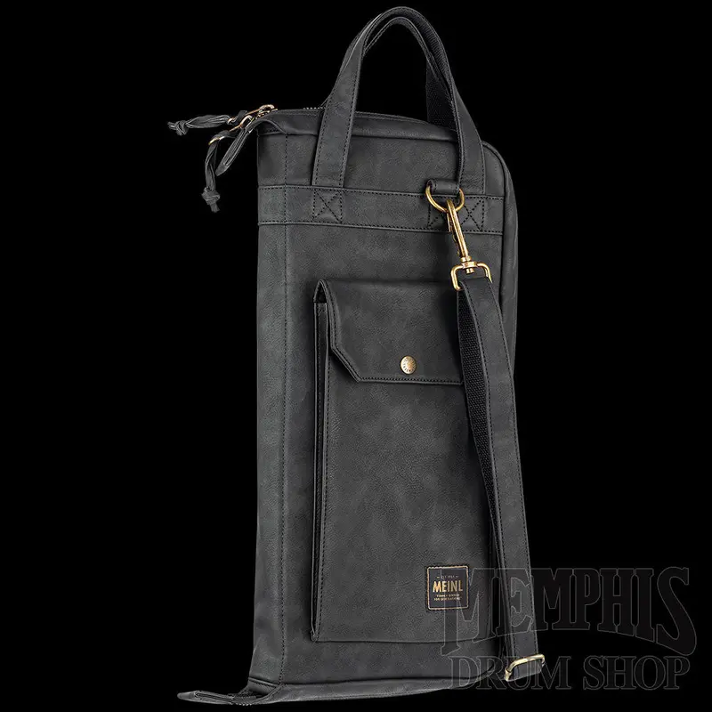Meinl Vintage Hyde Stick Bag – Sleek Black Leather Look 1