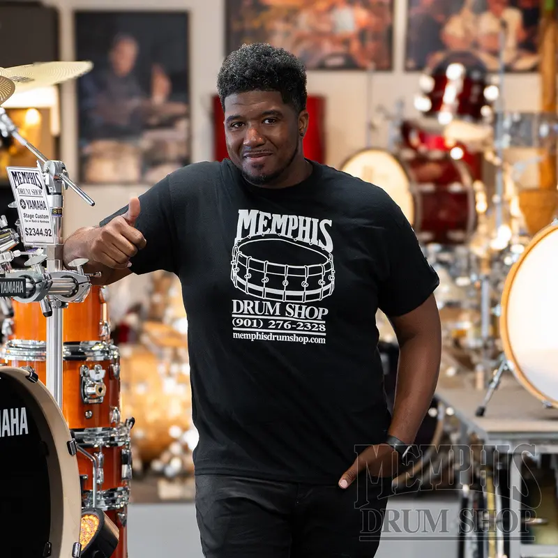Memphis Drum Shop Graphic Tee – Black, Extra Large 1