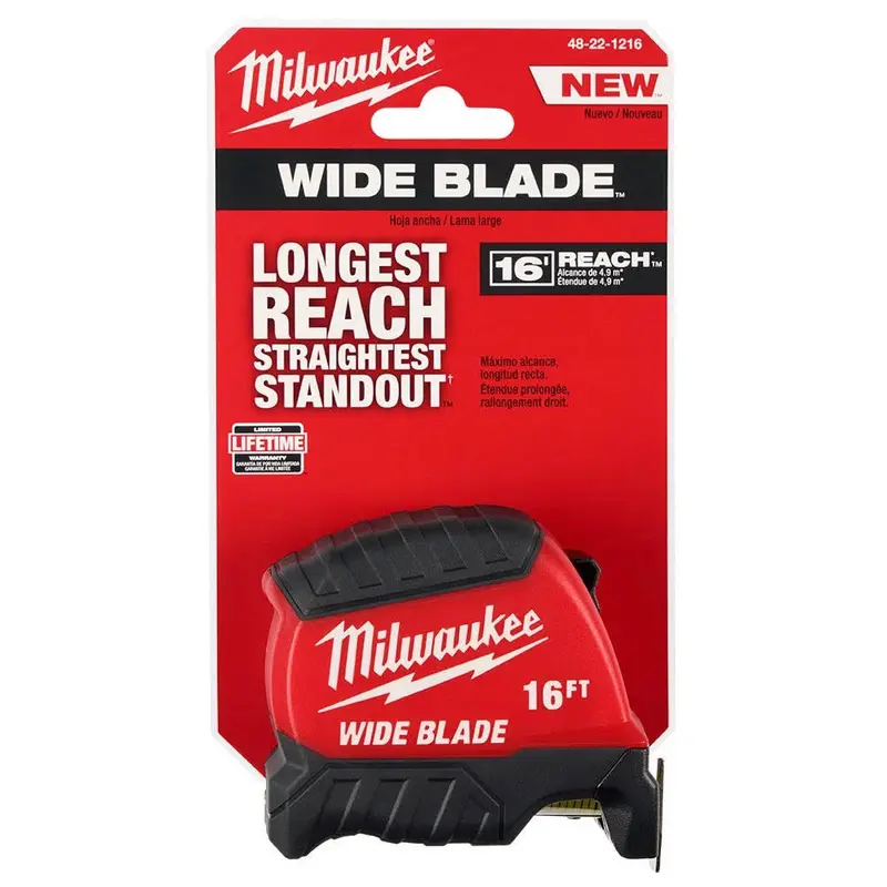 Milwaukee 48-22-1216 16-Foot Wide-Blade Tape Measure For Tight-Space Accuracy 1