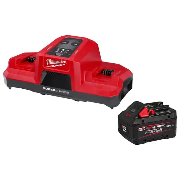 Milwaukee 48-59-1881Sc M18 Dual-Bay Super Charger Starter Kit — Includes Charger & Accessories 1