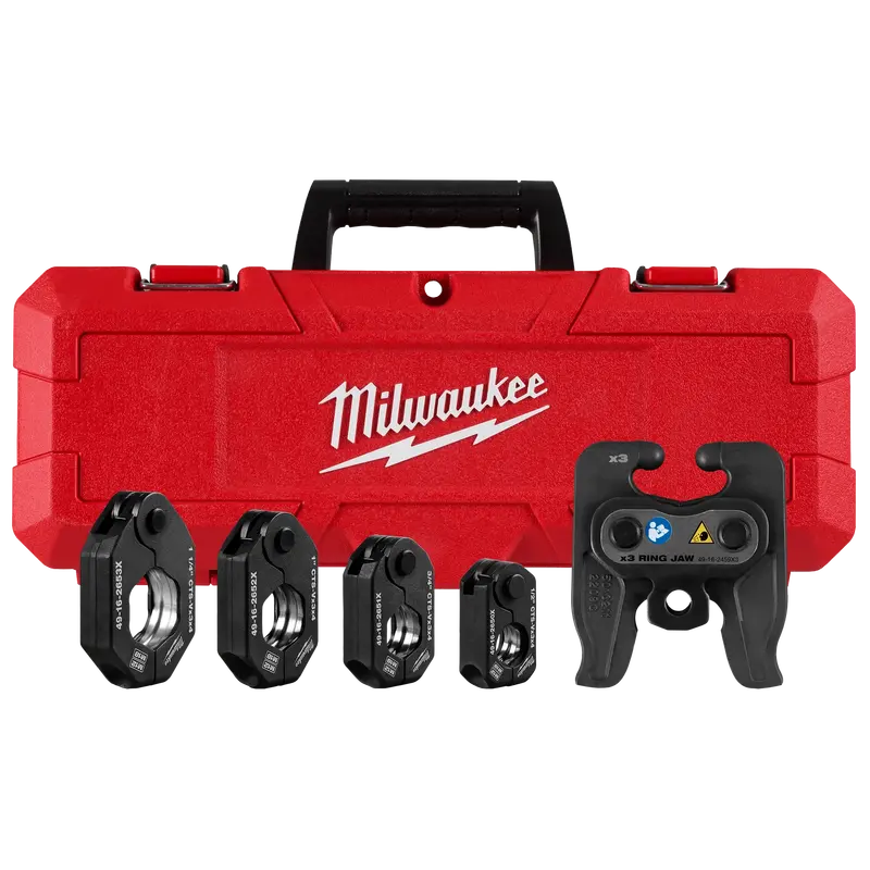 Milwaukee M12 Force Logic Cts-V Pivoting Press Ring Kit: 1/2" To 1-1/4" 1