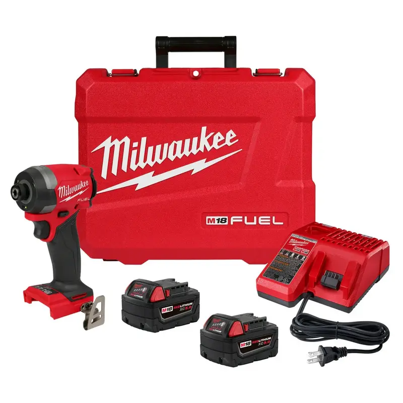 Milwaukee M18 Fuel 1/4-Inch Hex Impact Driver Kit With Battery & Charger (2953-22) 1