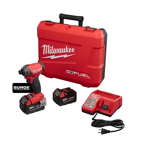 Milwaukee M18 Fuel Surge 1/4" Hex Hydraulic Driver Kit – Cordless Impact Wrench System (2671-22) 1
