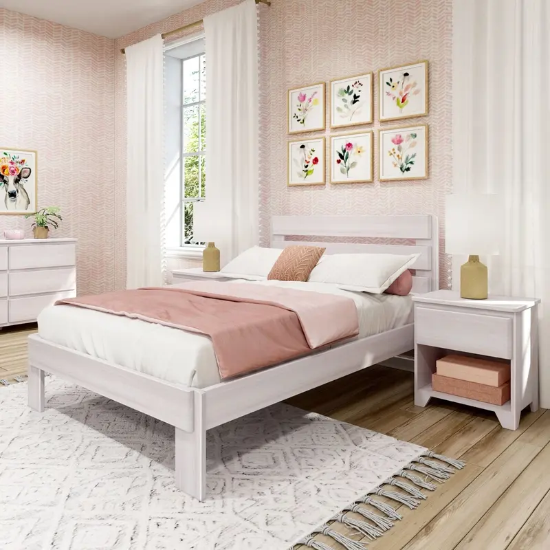 Minimalist Full Plank Bed In Farmhouse Design 1