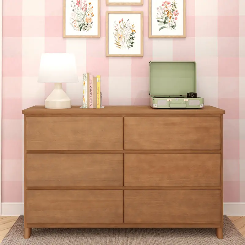 Modern Farmhouse 6-Drawer Dresser – Elevated Rustic Style 1