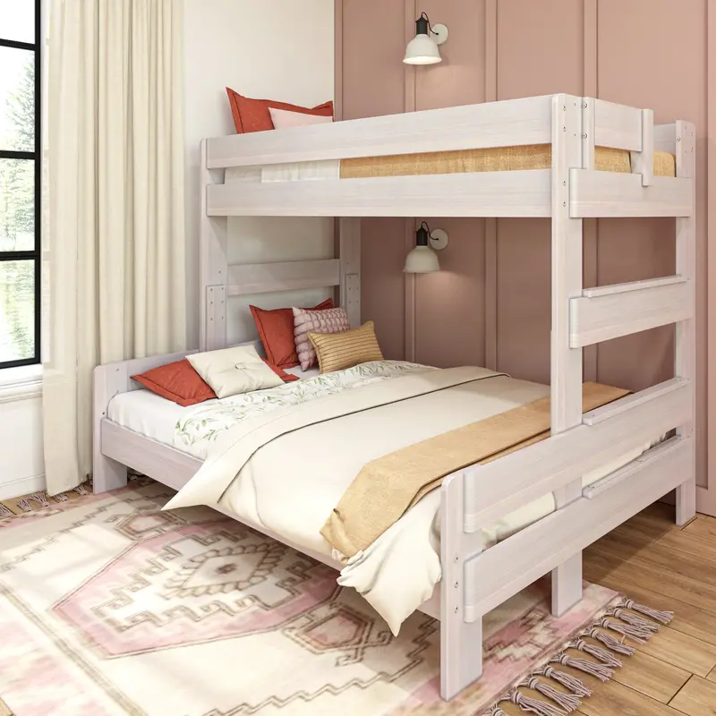 Modern Farmhouse Twin Xl Over Queen Bunk Bed – Tall & Spacious 1