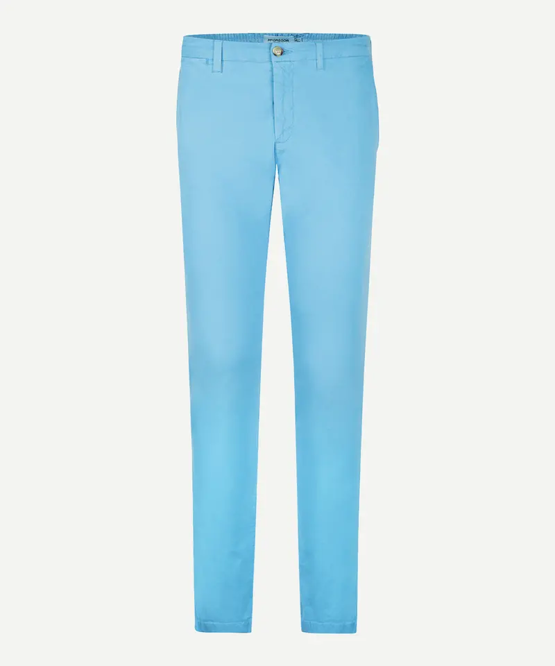 Modern Poplin Chinos In Serene Sea Blue 1